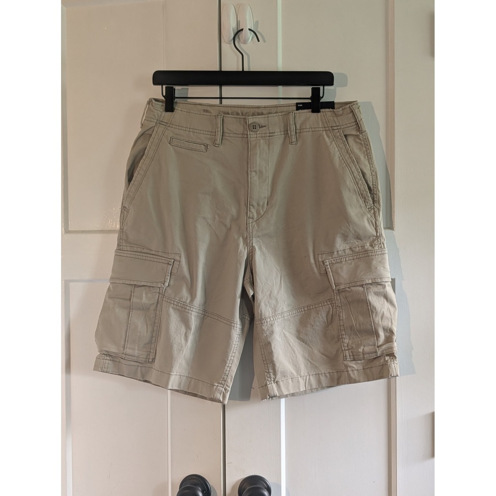 American Eagle NEW Flex Lived In Cargo Shorts NWT Khaki Beige Men's Size 31 Code